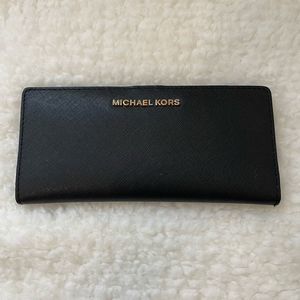 NWOT Michael Kors Large Slim Bifold Black Wallet